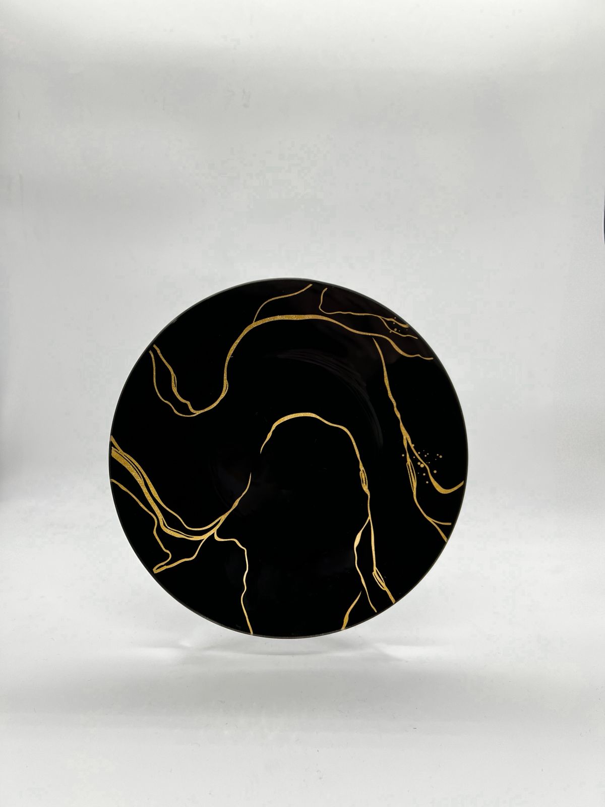Black marble Arcopyrex dinner plates set of 6 for everyday dining