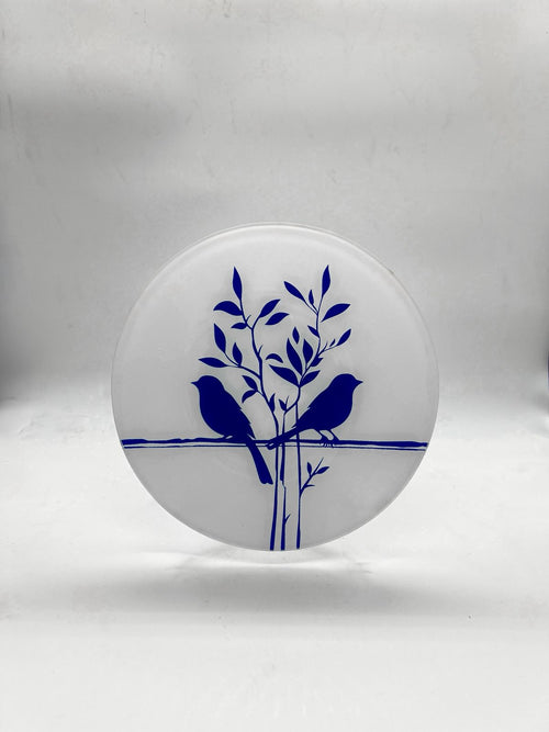 Blue Bird deep plates set of 6 made from Arcopyrex glass for everyday dining