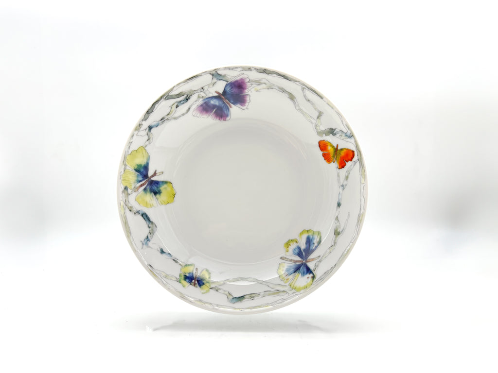 Butterfly porcelain deep plate (20 cm) from the 24-piece dinner set