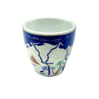 Front angle of the Nile Valley Map cup showing the illustrated Egypt map, pyramids, and landmarks