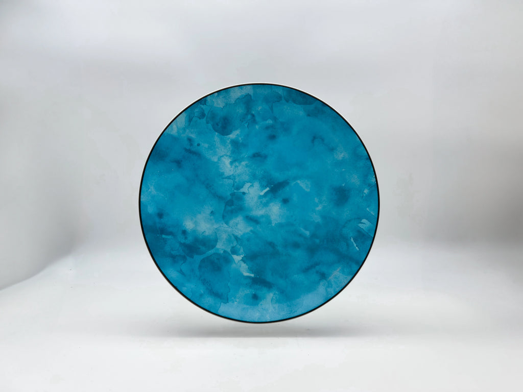 Turquoise porcelain dinner plate